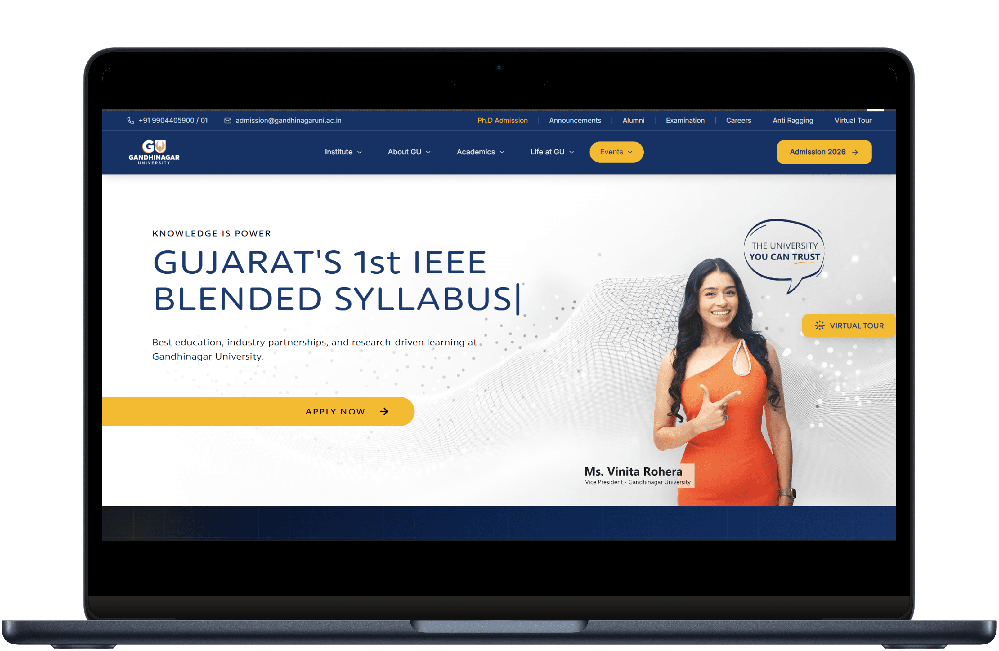 Gandhinagar University interface preview