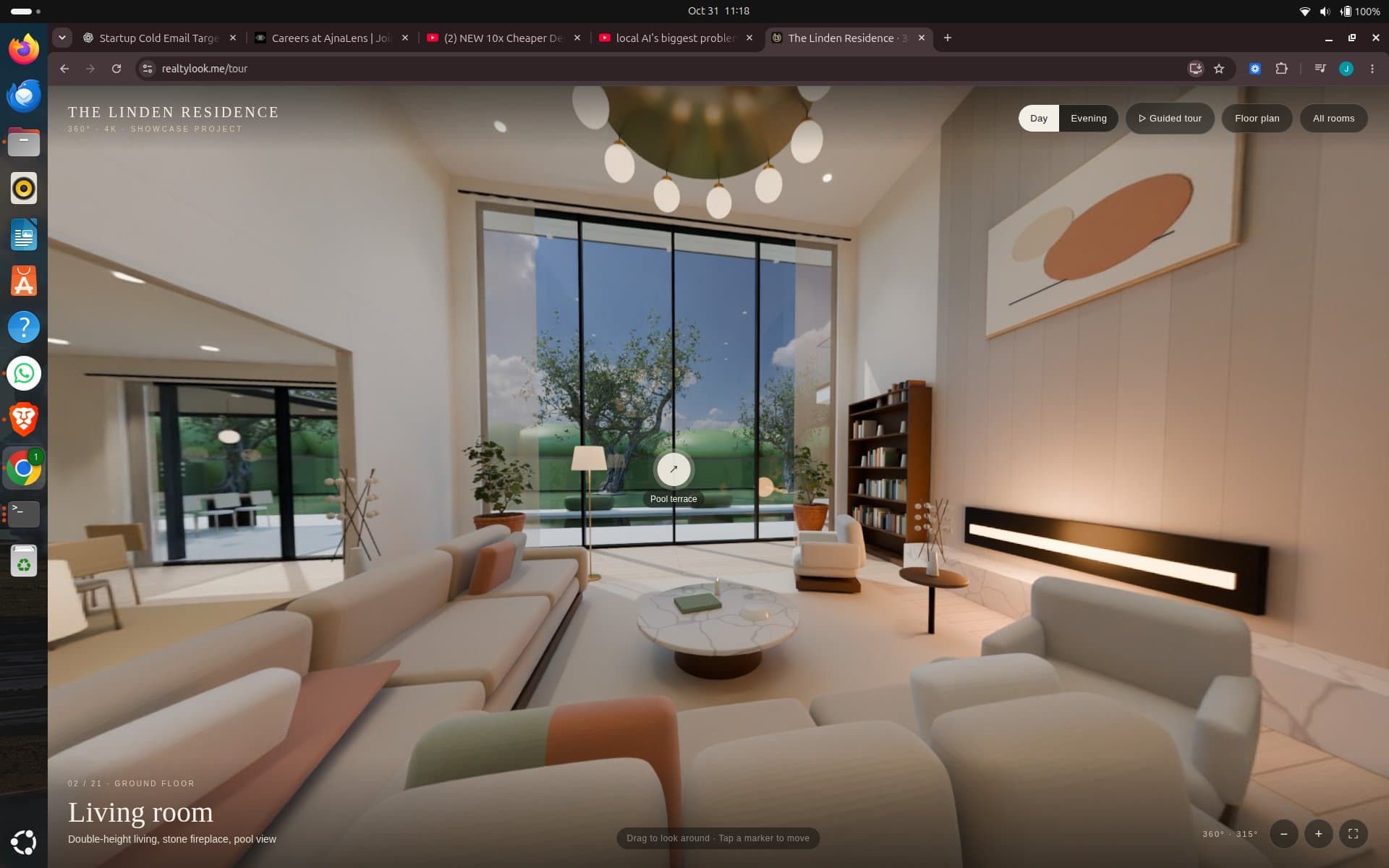 The Linden Residence — Double-Height Living Room