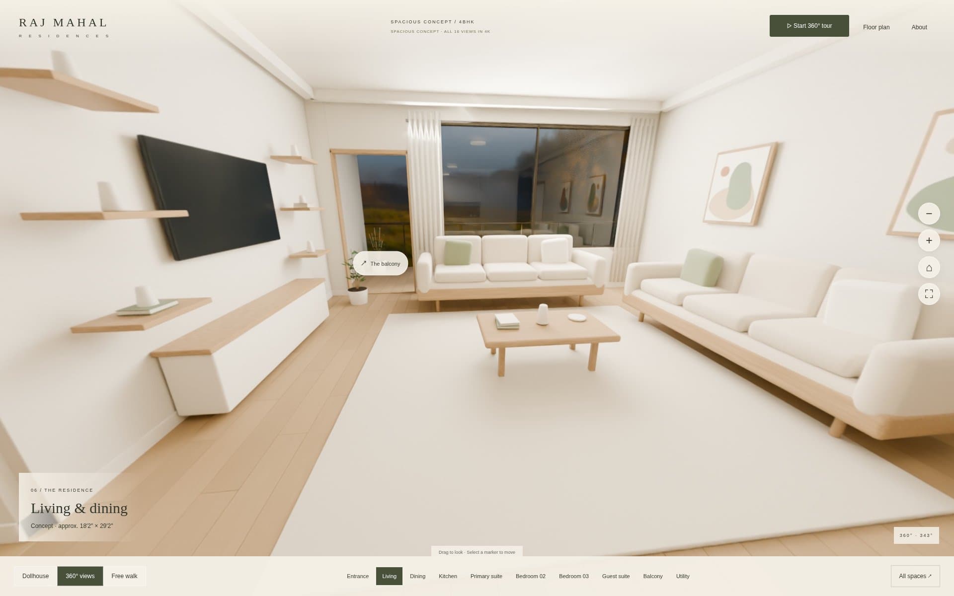 360° Panoramic Living Room & Balcony Hotspot